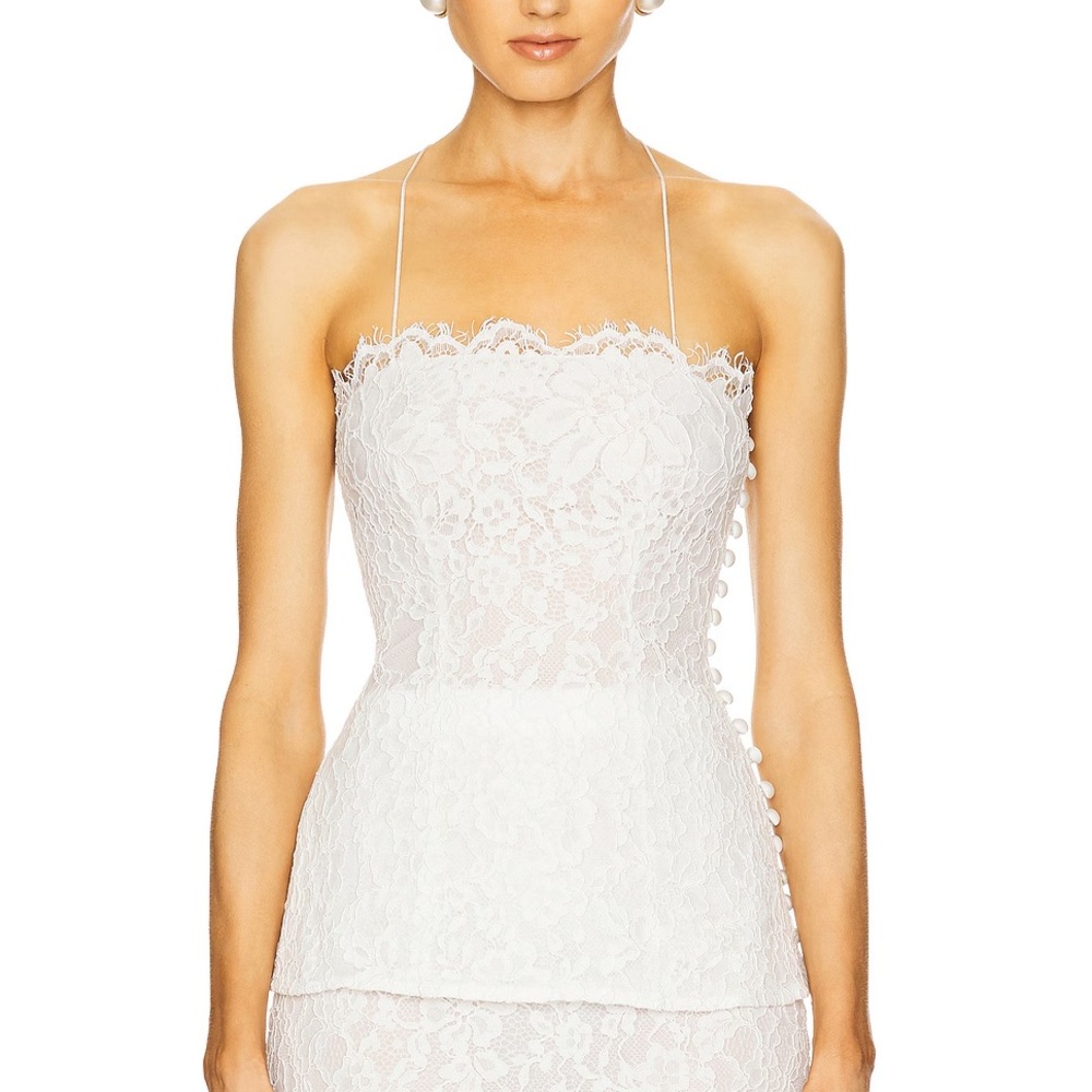 Elegant White Lace Women's Top